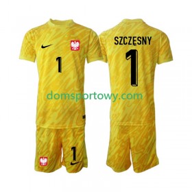 Koszulka Polska Szczesny 1 Bramkarska Dziecięcy Domowe Koszulki Piłkarskie 2024 Krótki Rękaw